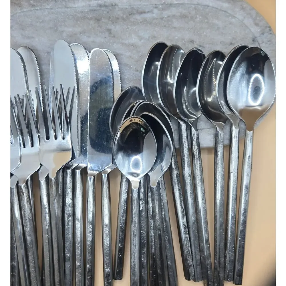 Forged Pottery Barn Stainless Steel Elegant Utensil Pre-loved Set 27